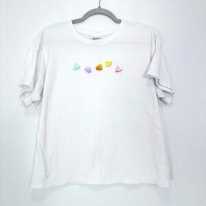 Field Gear Vintage Conversation Hearts Valentines Day Graphic Tee Size XL